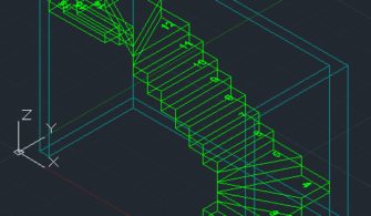 autocad merdiven çizimi