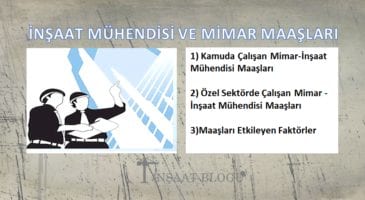 inşaat mühendisi ve mimar maaşları