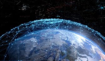 Global communication network concept.