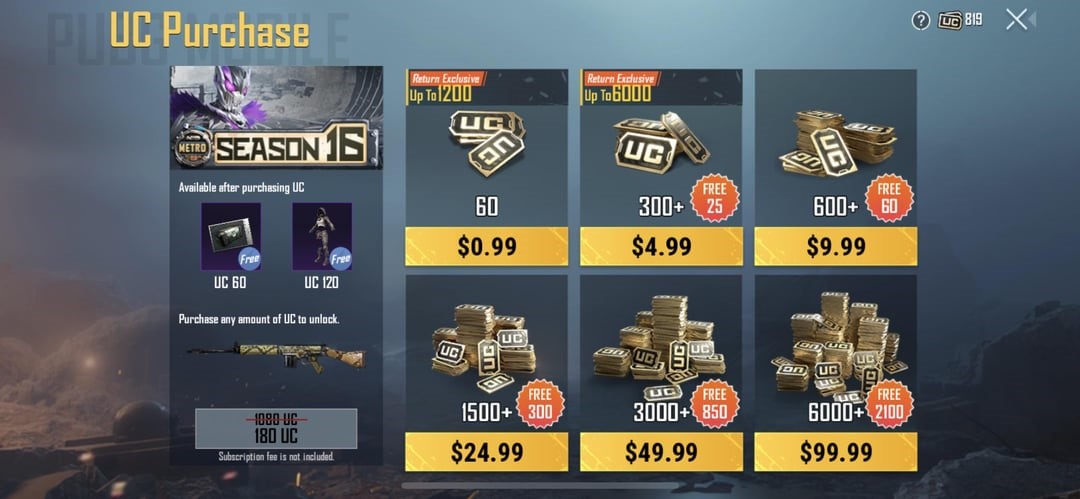 Güvenilir PUBG UC Satın Al
