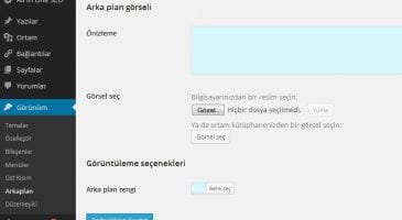 Wordpress Arka Plan