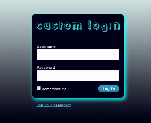 Customize Login ile WP Üye Giriş Paneli