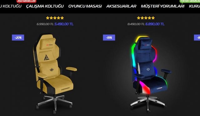 exvega oyuncu koltuğu