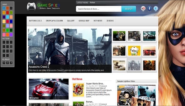 game speed ücretsiz wordpress oyun teması