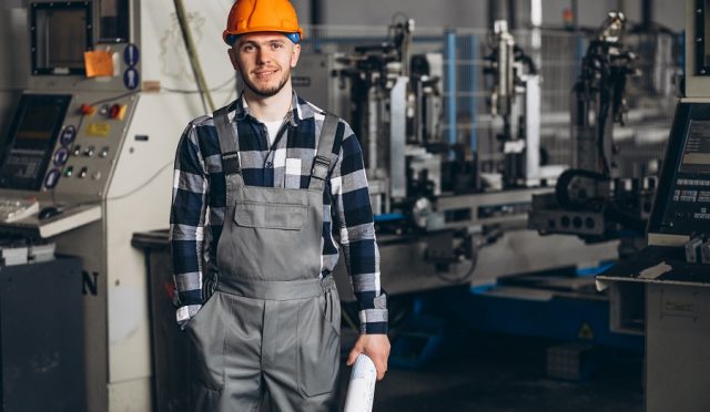 Male worker at a factory