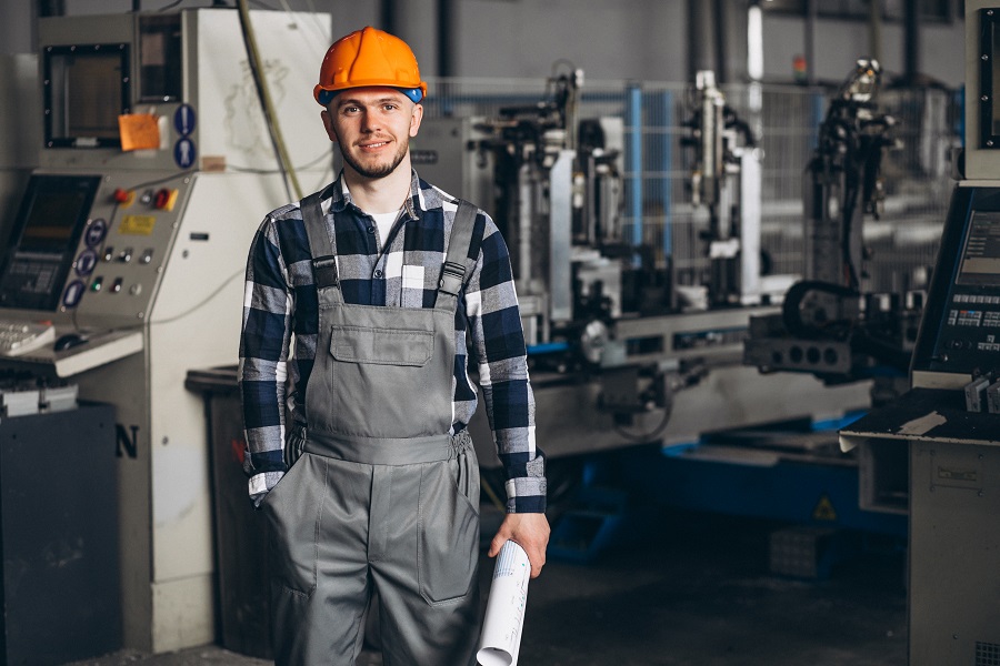 Male worker at a factory