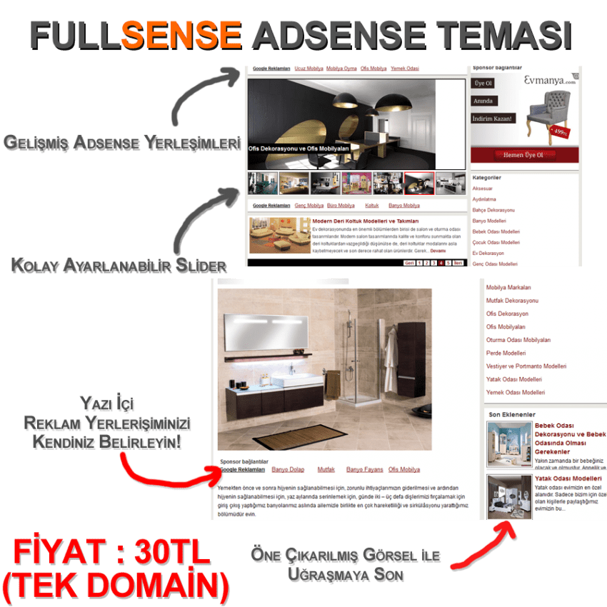 Adsense Uyumlı Fullsense Teması